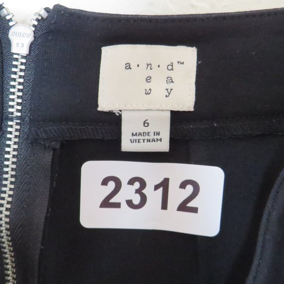 A New Day* Women's 6"‎ Back Slit Half Zipper Double Front Pocket pencil Skirt~ 6 - Picture 3 of 9